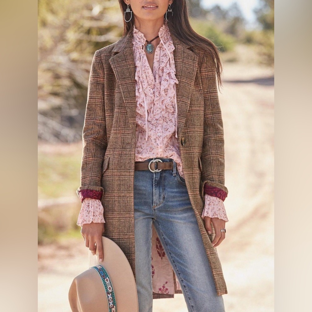Sundance Brown Plaid Blazer